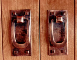 Copper pulls for the Nimoy Cabinet